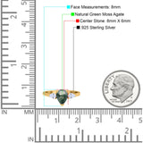 Pear Teardrop Natural Stone Trio Ring