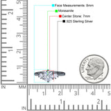 Art Deco Round Natural Stone Three Stone Ring