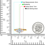 Art Deco Round Natural Stone Three Stone Ring