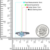 Art Deco Round Natural Stone Three Stone Ring