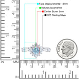 Art Deco Round Natural Stone Flower Ring