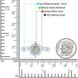 Art Deco Round Natural Stone Flower Ring