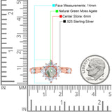 Art Deco Round Natural Stone Flower Ring