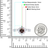 Art Deco Round Natural Stone Flower Ring