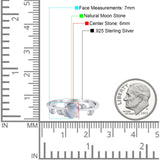 Round Natural Stone Leaf Style Ring