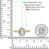 Art Deco Oval Natural Stone Halo Ring