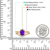 Two Piece Oval Natural Stone Bridal Ring