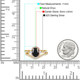Two Piece Oval Natural Stone Bridal Ring
