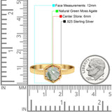 Minimalist Round Natural Stone Solitaire Ring