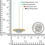 Art Deco Round Natural Stone Leaf Style Ring