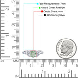 Art Deco Round Natural Stone Leaf Style Ring