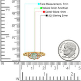 Art Deco Round Natural Stone Leaf Style Ring