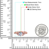 Art Deco Round Natural Stone Leaf Style Ring