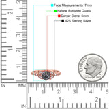 Art Deco Round Natural Stone Leaf Style Ring