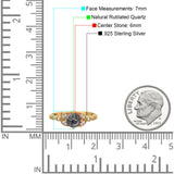 Art Deco Round Natural Stone Leaf Style Ring