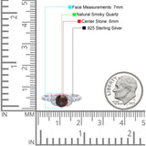 Art Deco Round Natural Stone Leaf Style Ring