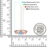 Minimalist Round Natural Stone Solitaire Ring