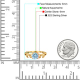 Minimalist Round Natural Stone Solitaire Ring