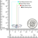 Minimalist Round Natural Stone Solitaire Ring