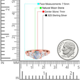 Art Deco Round Natural Stone Leaf Style Ring