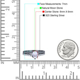 Art Deco Pear Natural Stone Wedding Ring