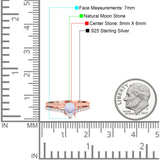 Art Deco Pear Natural Stone Wedding Ring