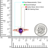 Pear Teardrop Natural Stone Chevron Ring