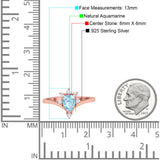 Pear Teardrop Natural Stone Chevron Ring