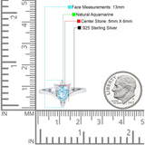 Pear Teardrop Natural Stone Chevron Ring