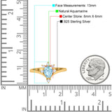 Pear Teardrop Natural Stone Chevron Ring