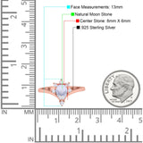 Pear Teardrop Natural Stone Chevron Ring