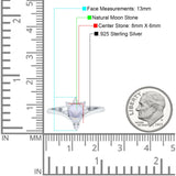 Pear Teardrop Natural Stone Chevron Ring