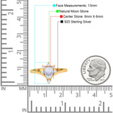 Pear Teardrop Natural Stone Chevron Ring