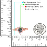 Pear Teardrop Natural Stone Chevron Ring