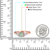 Art Deco Round Natural Stone Wedding Ring