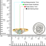 Art Deco Round Natural Stone Wedding Ring