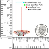 Art Deco Round Natural Stone Wedding Ring