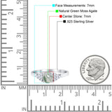 Art Deco Round Natural Stone Wedding Ring