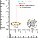  Oval Natural Stone Solitaire Cathedral Ring