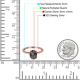  Oval Natural Stone Solitaire Cathedral Ring