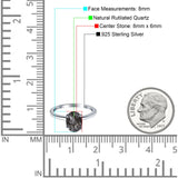  Oval Natural Stone Solitaire Cathedral Ring