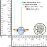 Art Deco Oval Natural Stone Wedding Ring