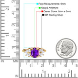 Art Deco Oval Natural Stone Floral Ring