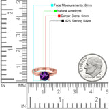  Round Natural Stone Solitaire Cathedral Ring