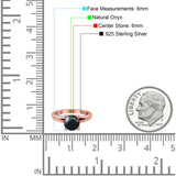  Round Natural Stone Solitaire Cathedral Ring