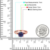  Round Natural Stone Solitaire Cathedral Ring