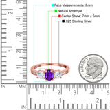 Three Stone Oval Natural Stone Trio Ring