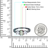 Three Stone Oval Natural Stone Trio Ring