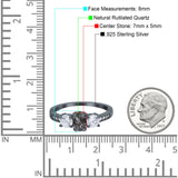 Three Stone Oval Natural Stone Trio Ring