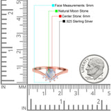 Art Deco Round Natural Stone Wedding Ring